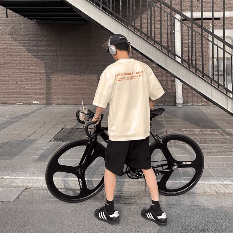 Áo thun Form Rộng BUTTONS 100% Cotton Cao cấp Relaxed Fit: CAFFEIN