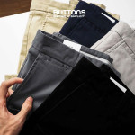 Quần Short Kaki BUTTONS Màu Kem Nhạt Form Dáng Regular Vải Kaki Mềm Mịn Mát