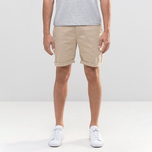 Short Kaki BUTTONS Kem Trắng