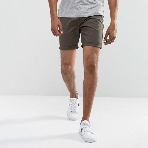Short Kaki BUTTONS Nâu Đen