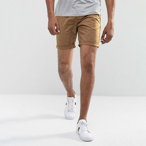 Short Kaki BUTTONS Nâu Vàng