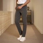 Quần Âu Dài 100% Cotton Form Fitted Màu Xám