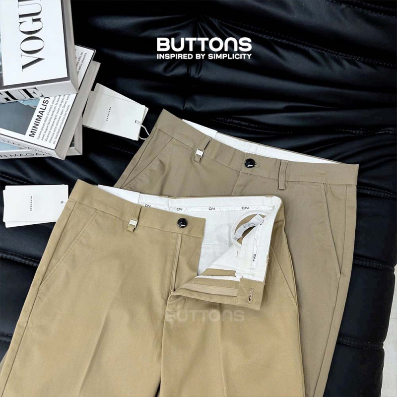 Quần Âu Kaki Công Sở Form Đứng Cao Cấp Màu Nâu, Quần Tây Kaki Màu Nâu Beige