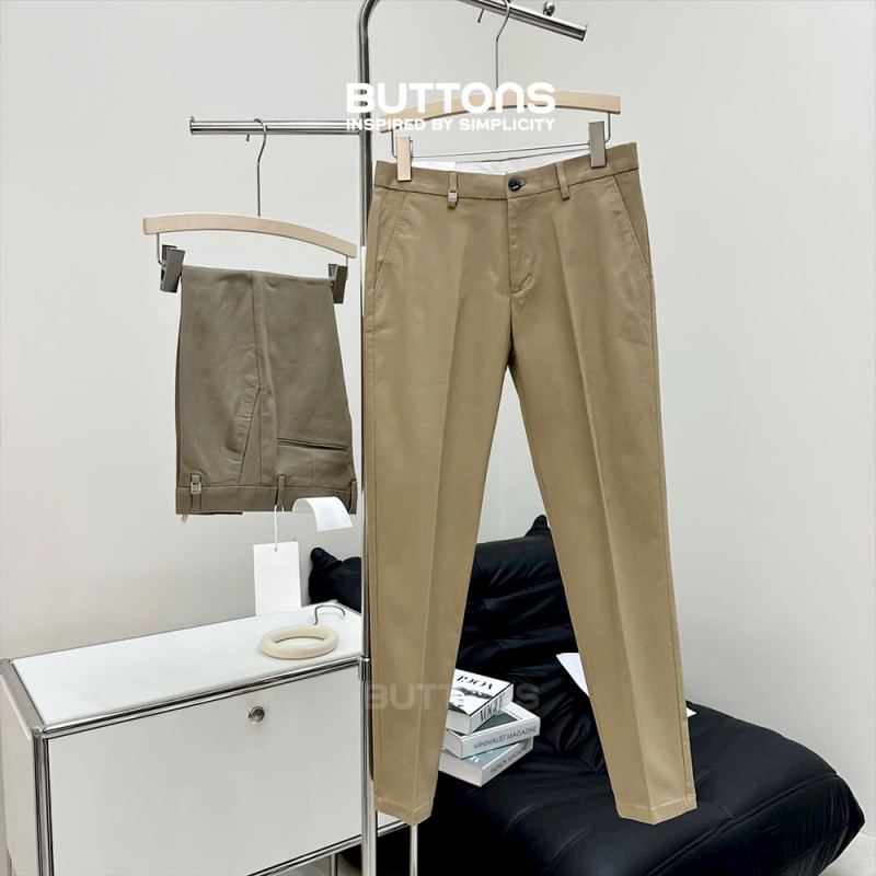 Quần Âu Kaki Công Sở Form Đứng Cao Cấp Màu Nâu, Quần Tây Kaki Màu Nâu Beige