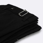 Quần Âu Công Sở BUTTONS Kiểu SideTab Cao Cấp Màu Đen Form Regular Fit, Quần Tây Nam Màu Đen T02