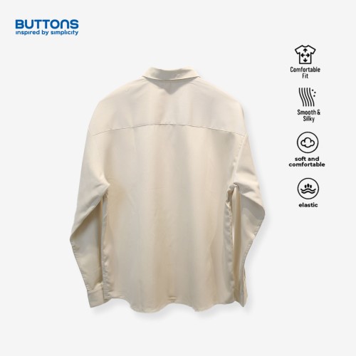 Áo Sơ Mi Polo Chui Đầu Cotton Form Relax Fit Cao Cấp Màu Beige