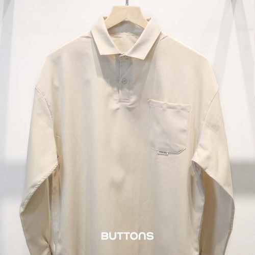 Áo Sơ Mi Polo Chui Đầu Cotton Form Relax Fit Cao Cấp Màu Beige