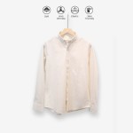 Áo Sơ Mi Công Sở Kẻ Sọc Striped Cotton Màu Sọc Beige Form Fitted