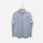 Áo Sơ Mi Công Sở Kẻ Sọc Striped Cotton Màu Sọc Xanh Form Fitted