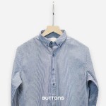Áo Sơ Mi Công Sở Kẻ Sọc Striped Cotton Màu Sọc Xanh Form Fitted