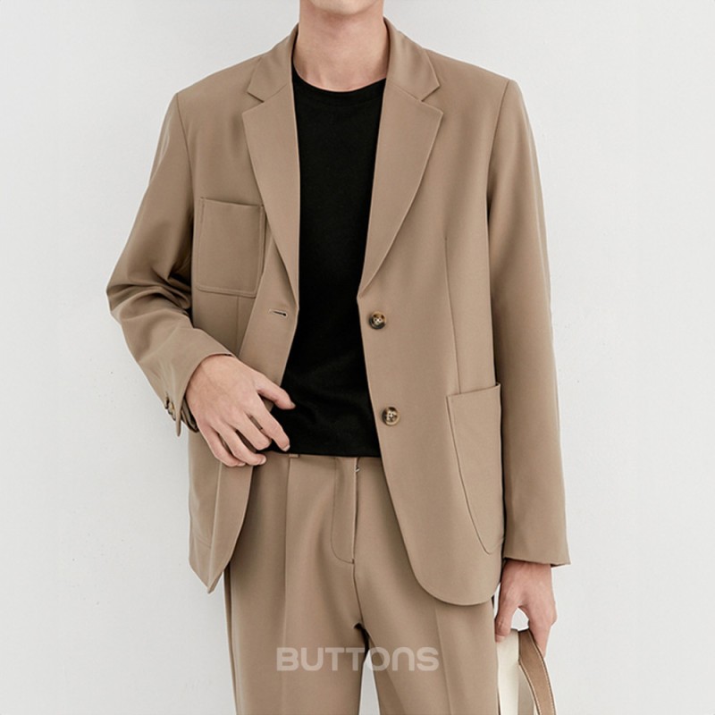 Áo Vest Màu Nâu Nhạt Cao Cấp Công Sở BUTTONS
