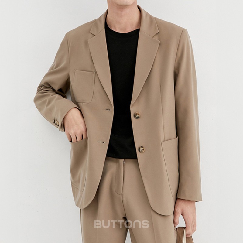 Áo Vest Màu Nâu Nhạt Cao Cấp Công Sở BUTTONS