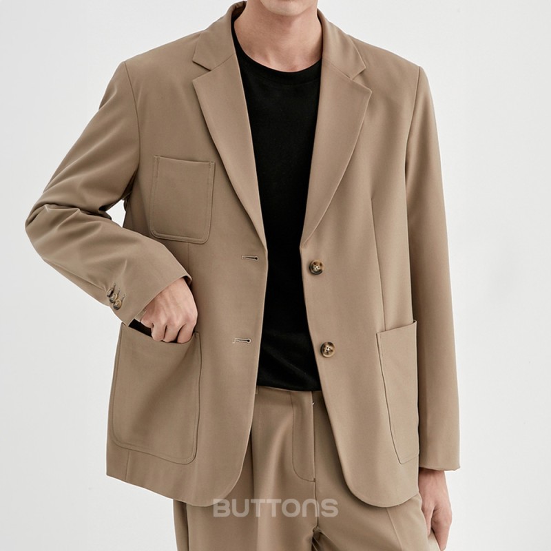 Áo Vest Màu Nâu Nhạt Cao Cấp Công Sở BUTTONS