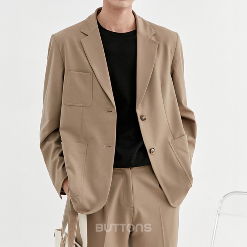 Áo Vest Màu Nâu Nhạt Cao Cấp Công Sở BUTTONS