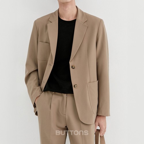 Áo Vest Màu Nâu Nhạt Cao Cấp Công Sở BUTTONS