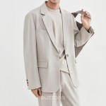 Áo Vest Màu Apricot Kem Trắng Cao Cấp Công Sở BUTTONS