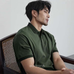 Áo Polo Tối Giản SIMPLICITY Vải CottonPoly Co Giãn Kiểu dáng Lịch Lãm,Sang Trọng Màu Xanh Rêu Version2