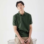 Áo Polo Tối Giản SIMPLICITY Vải CottonSpandex Co Giãn Kiểu dáng Lịch Lãm,Sang Trọng Màu Xanh Rêu