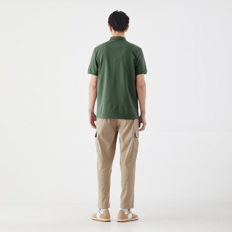 Áo Polo Tối Giản SIMPLICITY Vải CottonSpandex Co Giãn Kiểu dáng Lịch Lãm,Sang Trọng Màu Xanh Rêu