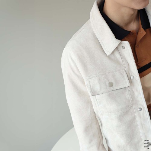 Áo Khoác Dài Tay Chất Liệu Da Form Fitted Cao Cấp AKB_02C0551